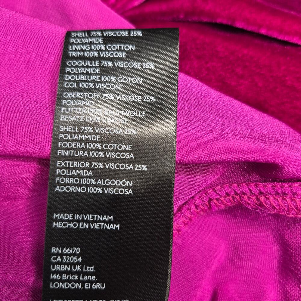 Anthropologie Pilcro Hadley Relaxed Crushed Velvet Button Down Shirt Magenta S - Picture 10 of 10